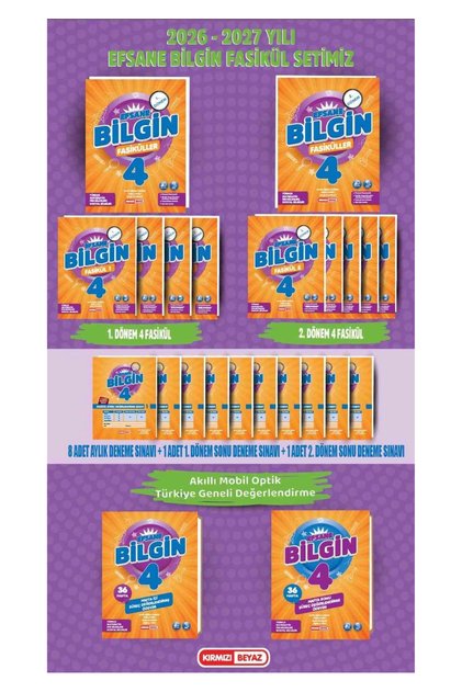 4.Sınıf Efsane Bilgin Fasikül Seti Yeni