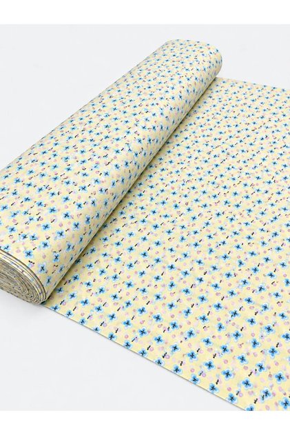 100% Cotton Patterned Poplin Fabric - Floral - (50X170)