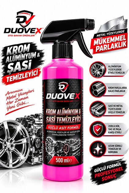 DUOVEX GÜÇLÜ ASİTLİ KROM ALÜMİNYUM & ŞASİ TEMİZLEYİCİ 500 ml