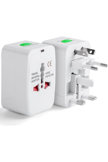 Bates Universal Travel Adapter,All-in-One International Power Plug for USA,EU,UK,AU,and India Outlets