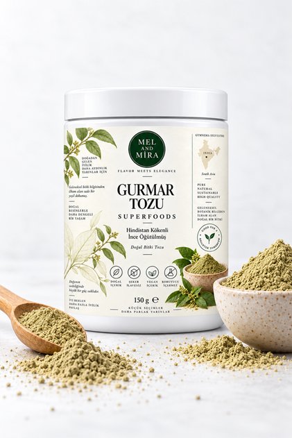 Gurmar Tozu 150 g | Gymnema Sylvestre Powder | İnce Öğütülmüş Gurmar Yaprağı Tozu | Bitkisel Toz