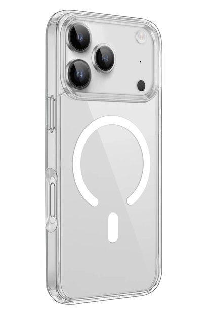 Apple iPhone 17 Pro Max Compatible Case Pc Real Magsafe Cover - Transparent