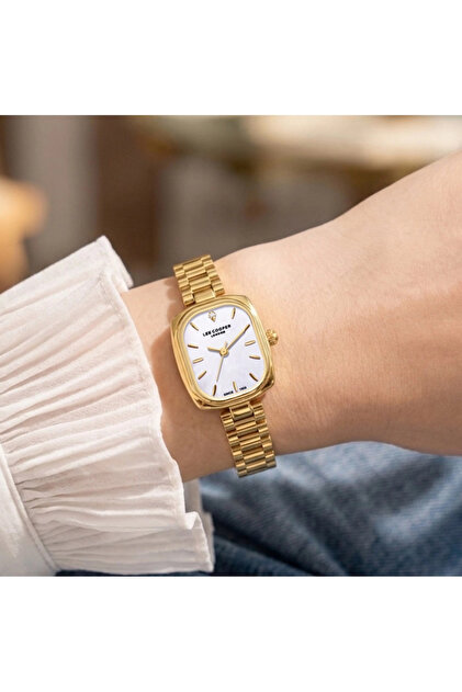 LC08347.120 GOLD KASA BEYAZ KADRAN KOL SAATİ