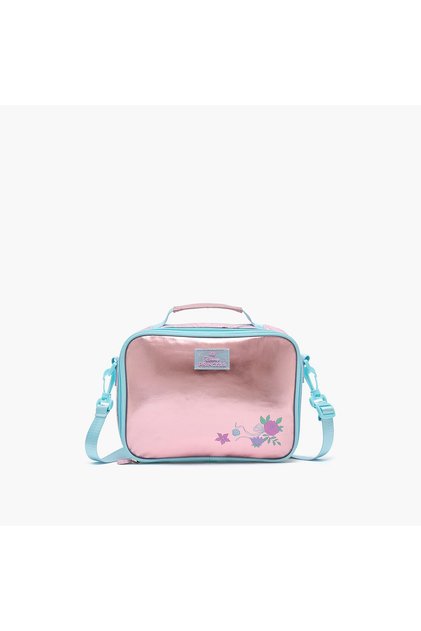 Princess Print Lunch Bag for Girls 5-8 Years with Detachable Strap