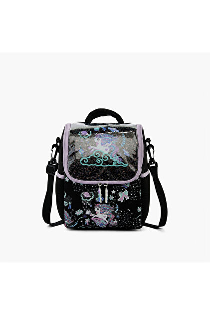 Unicorn Print Lunch Bag for Girls 5-8 Years with Insulation