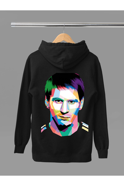 Lionel Messi Printed 3-Yarn Quality Soft Texture Hooded Children's Sweatshirt