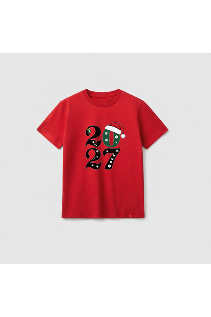 2027 New Year New Year's Eve Santa Claus Christmas Printed Mom Dad Baby Family T-Shirt Combination