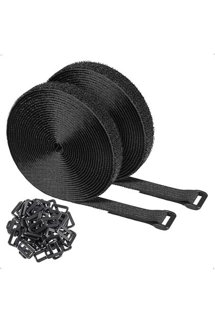 Velcro Cable Ties, 2 Pcs Reusable Hook and Loop Straps with Adjustable Buckles, Heavy Duty Wi