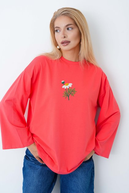 Daisy Printed Long Sleeve Body Suitable for Hijab Wear