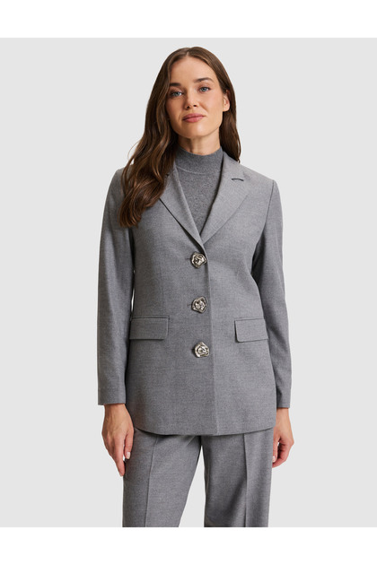 Gray Slim Fit Jacket 50331137-Vr024
