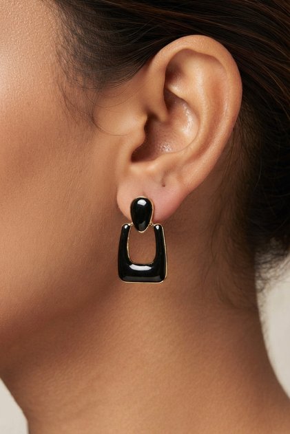 Mineli Steel Hanging Earrings 3 Cm.
