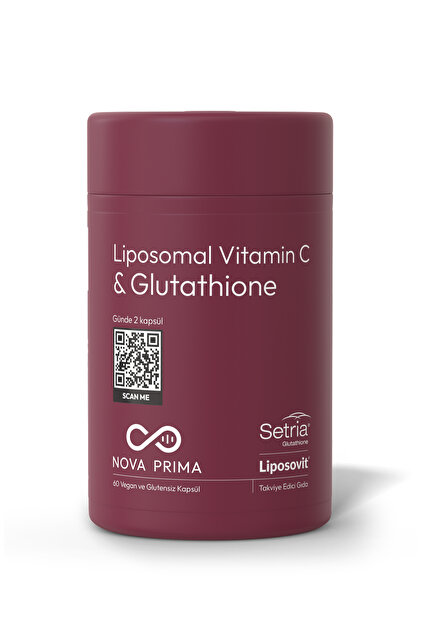 Liposomal Vitamin C & Glutathione Setria Glutatyon 500 mg + Lipozomal C 500 mg 60 Kapsül