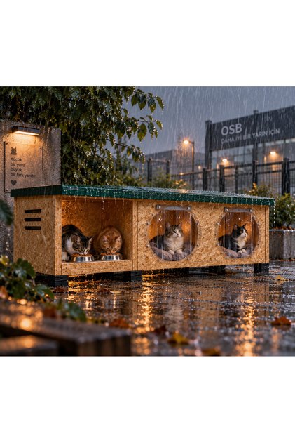 Kdi evi kedi mamalığı kedi yuvası kedi barınağı kedi yatağı HAZIR OLARAK GÖNDERİLMEKTEDİR