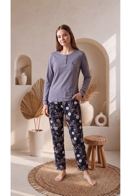 Lyc Pajama Set Purple 3429