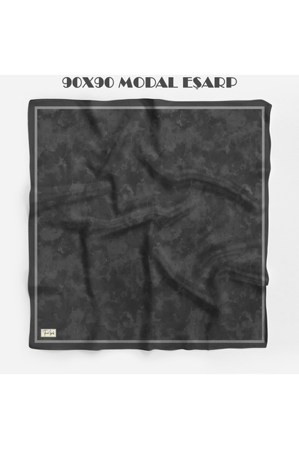 Cloudy Pattern 94X94Cm Viscose Modal Scarf