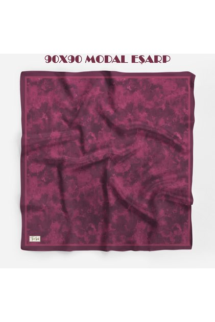 Cloudy Pattern 94X94Cm Viscose Modal Scarf