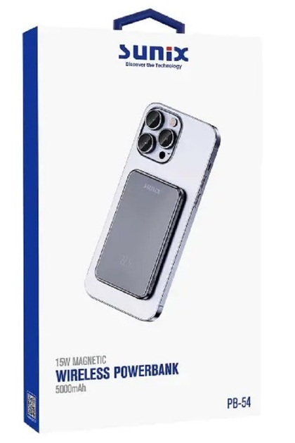 Powerbank Slim 5000mAh compatibil MagSafe PB54 Negru PB5401