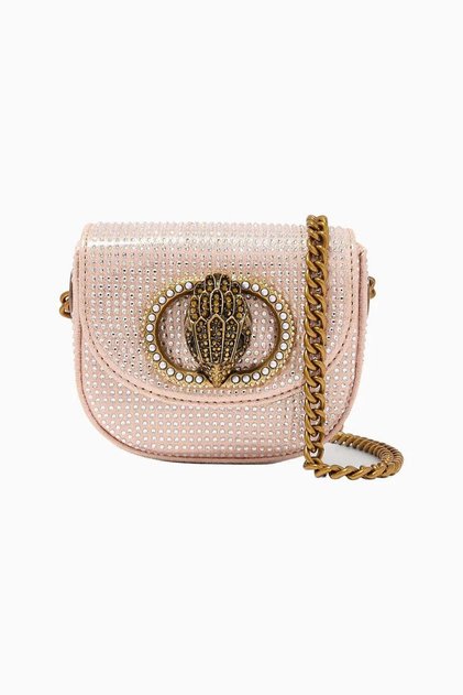 Micro Chelsea Saddle Luxury Design Leather Women's Crossbody Bag - Pastel Pink