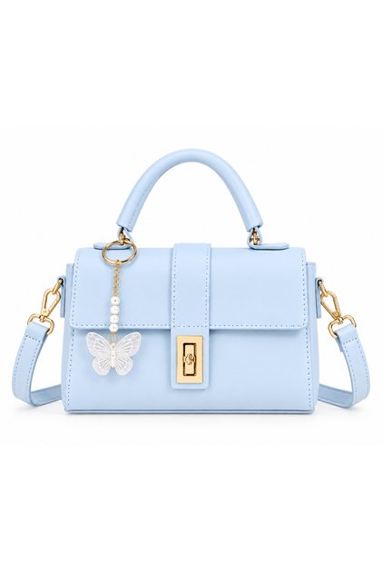 Women's Shoulder and Crossbody Bag with Butterfly Charm – Stylish Everyday Handbag