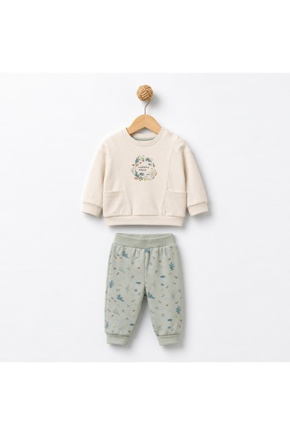 Gots Certified Organic Cotton Underwater Patterned Baby Set