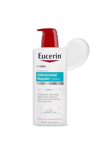 Advanced Repair Lotion, Urea Enriched, Unscented Body Lotion for Dry Skin With Triple Moisturizing Complex, 16.9 FL OZ Bottle
