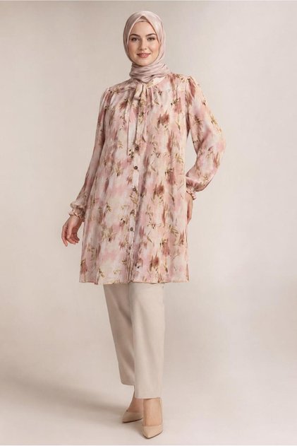Plus Size Patterned Tunic 46814