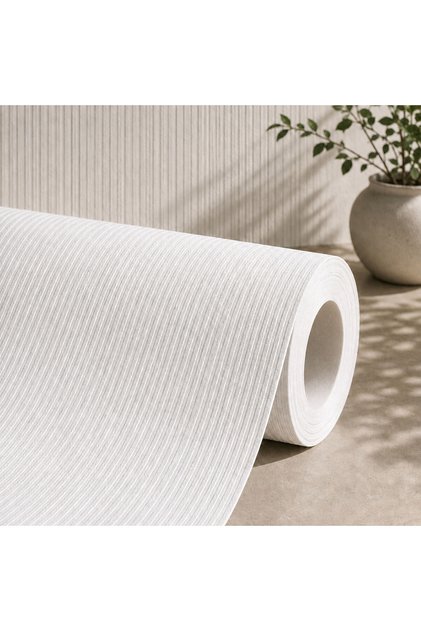 Tapet Autoadeziv 3D Beton Frezat Alb, 40x300 cm - Design Industrial Flexibil