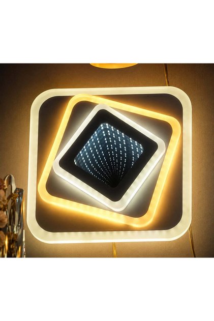 Lustră LED Infinity 3D iluminare 200W