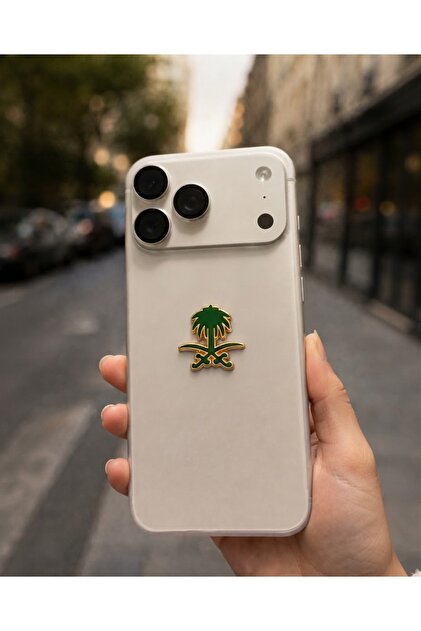 Saudi Arabia Symbol Green Color Phone Sticker – 3D Metal Design, Premium Quality Back Decoration A300