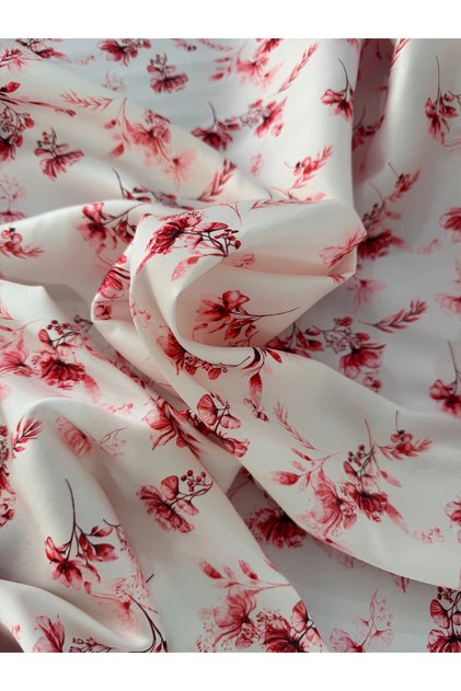 TWİLL SATEN KUMAŞ-İPEKSİ DOKULU DÖKÜMLÜ ELBİSELİK VE EV TEKSTİL KUMAŞI KIRLENT RUNNER MASA ÖRTÜSÜ İÇİN 150X100CM