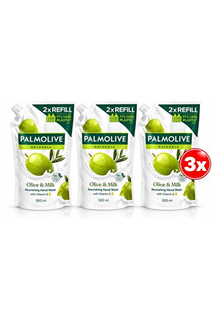 3x 500 Ml sapun lichid olive & milk