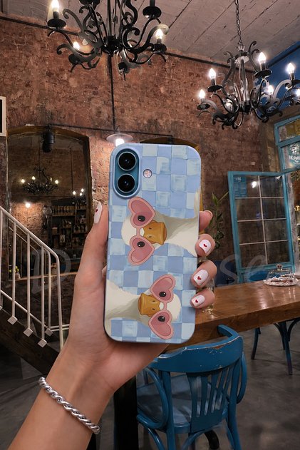iPhone 16 Uyumlu Bebek Mavisi Renkli Lansman Telefon Kılıfı