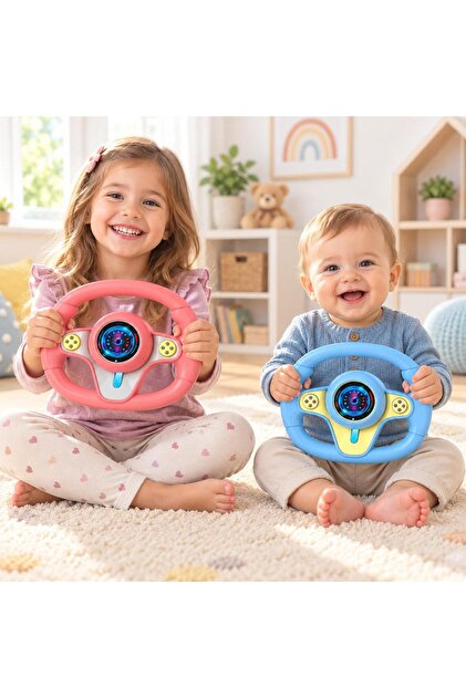 Interactive Driving Wheel for Children with Lights and Sounds