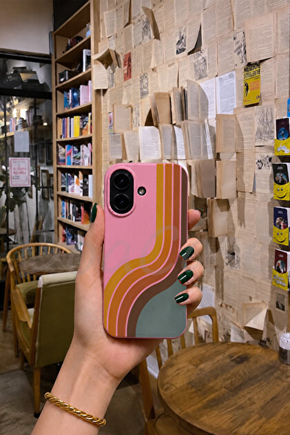 iPhone 17 Uyumlu Pembe Renkli Lansman Telefon Kılıfı