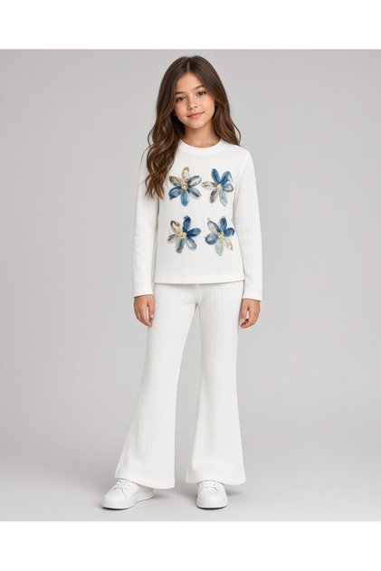 FLOWER PRINTED GIRL'S SUIT