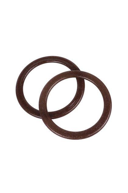 Glittery Round Acrylic Bag Handle (Pair) - Brown