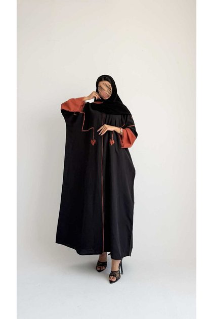 Mwt1219 - Summer Embroidery Abaya | Summer Embroidered Abaya