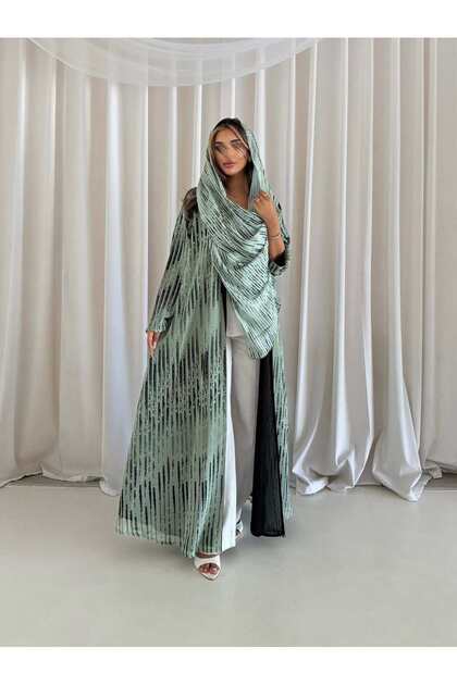 Mwt5191 - Summer Daily Wear Chiffon Oiled Black Lined Abaya