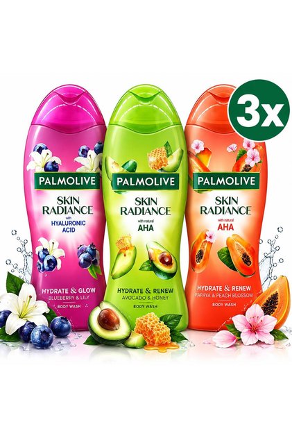 3x 500 ml αφρόλουτρο με μύρτιλο, αβοκάντο και παπάγια
