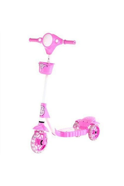 Xscooty Silikon 3 Işıklı Tekerlekli, Ön Sepetli Frenli Scooter