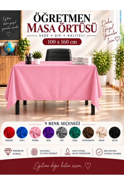 Teacher Table Cover Soft Fabric Teacher Cover Stain-Proof Premium Quality