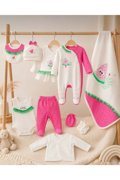 Summer Time Premium Quality Seasonal Combed Cotton Newborn 10-Piece Set