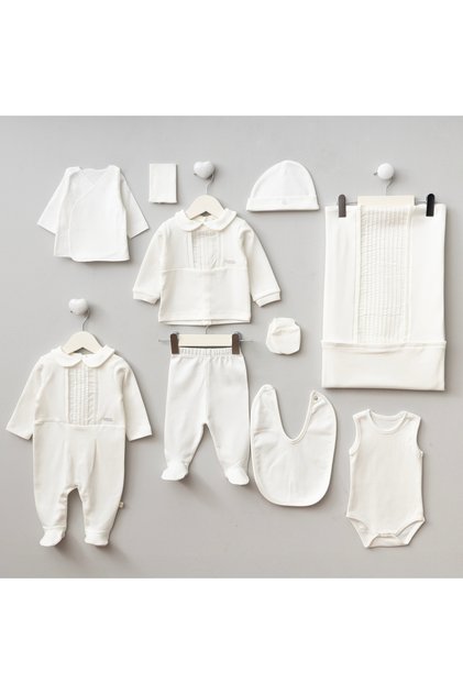 Louis Newborn Baby Boy 0-3 Months 100% Cotton 10 Piece Hospital Discharge Set – Premium Set