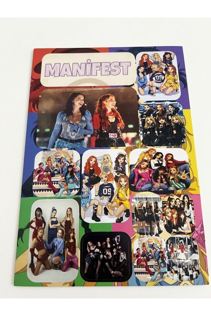 Manifest Sticker Album Contains 16 Pages with More Than 100 Stickers.