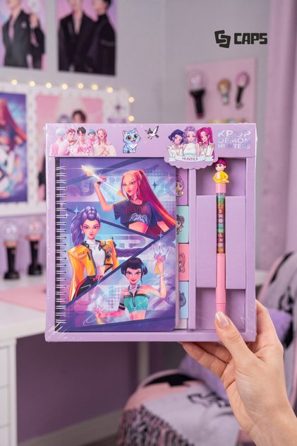 K-POP Demon Hunter Temalı Kırtasiye Seti - Defter + Kalem