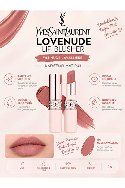 Lovenude Lip Blusher 3 g – Soft Textured, Natural-Looking, and Long-Lasting Comfortable Lipstick
