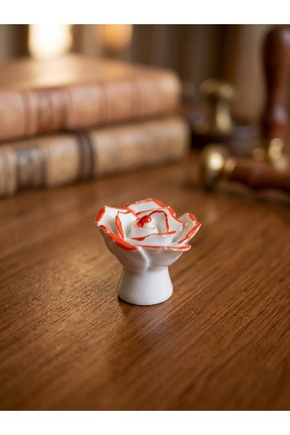 Red Rose Handle Handmade Drawer, Wardrobe, Cabinet Handle