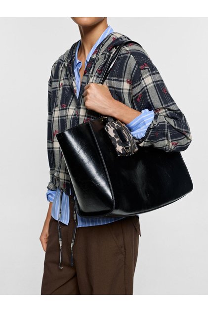 Kadın İçi Çıkarılabilir Askılı Shopper Çanta