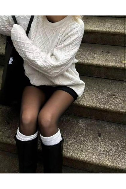 Women's Crew Neck Stylish Knitwear Sweater