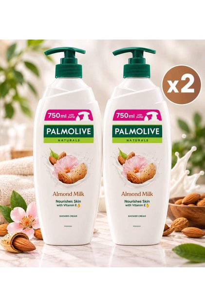 2x 750 ml αφρόλουτρο με γάλα αμυγδάλου σε συσκευασία με αντλία
